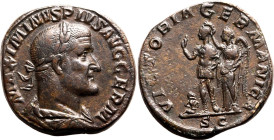 Roman Empire Maximinus I AD 236-237 Æ Sestertius Extremely Fine; an attractive example of a sought-after military type