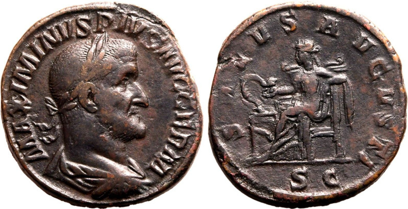 Roman Empire Maximinus I AD 236-238 Æ Sestertius Good Very Fine
Good Very Fine ...