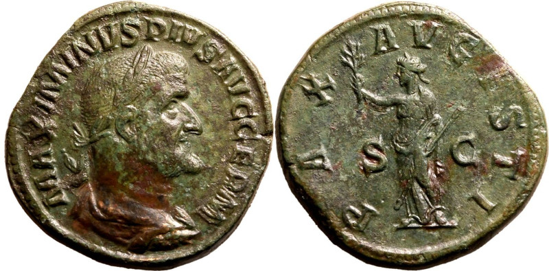 Roman Empire Maximinus I AD 236-238 Æ Sestertius About Good Very Fine; a stunnin...