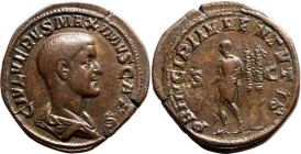 Roman Empire Maximus (Caesar) AD 235-236 Æ Sestertius Good Very Fine; minor die shift to rev., otherwise a highly attractive example