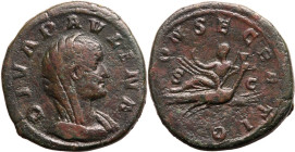 Roman Empire Diva Paulina (wife of Maximinus I) after AD 236 Æ Sestertius About Very Fine