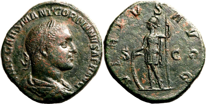 Roman Empire Gordian II 'Africanus' AD 238 Æ Sestertius Good Very Fine; lightly ...