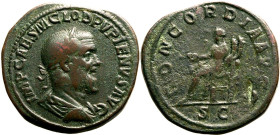 Roman Empire Pupienus AD 238 Æ Sestertius Very Fine; well-centred on a large flan