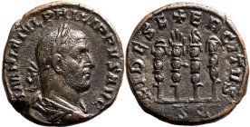 Roman Empire Philip I AD 244-249 Æ Sestertius Good Very Fine; tooled