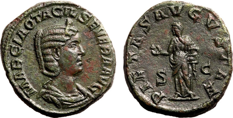 Roman Empire Otacilia Severa (wife of Philip I) AD 249 Æ Sestertius Good Very Fi...