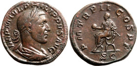 Roman Empire Philip I AD 245 Æ Sestertius Good Very Fine; lightly smoothed fields, beautiful chestnut patina