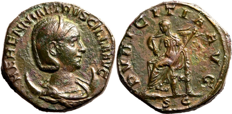 Roman Empire Herennia Etruscilla (wife of Trajan Decius) AD 249-251 Æ Dupondius ...