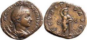 Roman Empire Hostilian AD 251 Æ Sestertius Good Very Fine; die shift, smoothed, boasting a wonderful patina