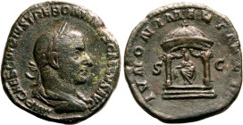 Roman Empire Trebonianus Gallus AD 251-253 Æ Sestertius Very Fine