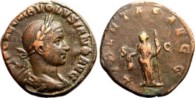 Roman Empire Volusian AD 251-253 Æ Sestertius Very Fine