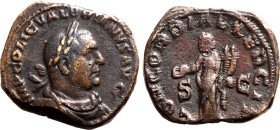Roman Empire Valerian I AD 254 Æ Sestertius Very Fine; slight doubling to rev