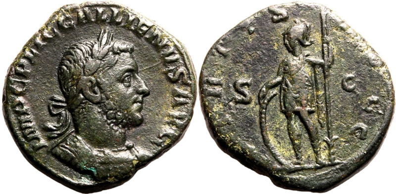 Roman Empire Gallienus AD 255-256 Æ Sestertius Good Very Fine; attractive green ...