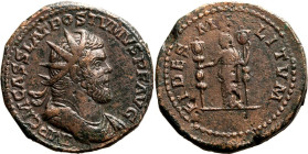Roman Empire Postumus AD 261 Æ Double Sestertius About Good Very Fine; smoothed fields, attractive for the issue