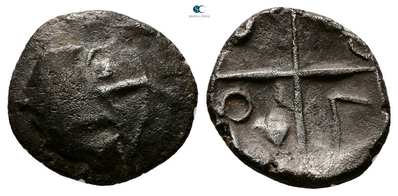 Central Gaul. Uncertain 200-100 BC. 
Quinarius or Drachm AR

14 mm, 1,88 g
...