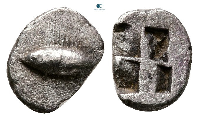 Mysia. Kyzikos circa 500 BC. 
Obol AR

9 mm, 0,43 g



Very Fine