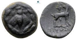Ionia. Ephesos circa 50-27 BC. ΠΥΘΩΝ (Python), magistrate. Bronze Æ