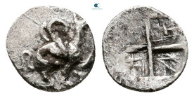 Ionia. Teos circa 465-440 BC. Tetartemorion AR