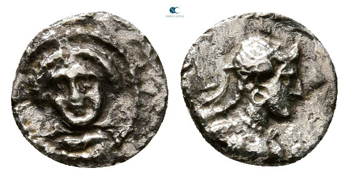 Cilicia. Uncertain mint circa 450 BC. 
Hemiobol AR

7 mm, 0,29 g



Very ...