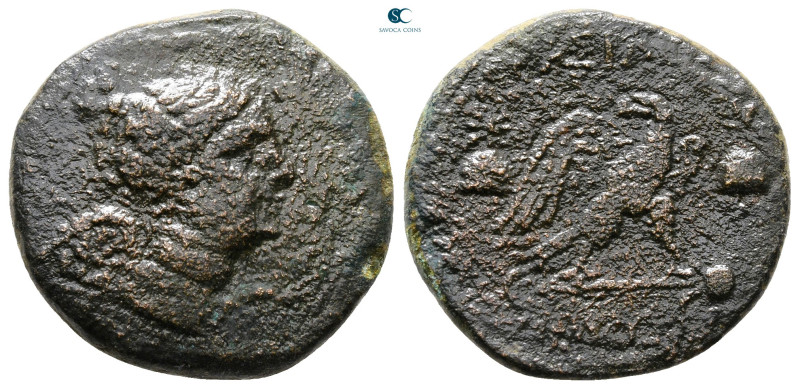 Kings of Galatia. Deiotaros 62-40 BC. 
Bronze Æ

23 mm, 8,24 g



Fine