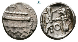 Phoenicia. Sidon. Time of Baalshallim II 401-366 BC. 1/16 Shekel AR