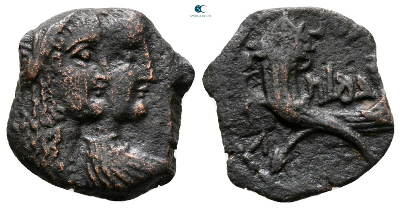Nabataean Kingdom. Petra. Aretas IV, with Shaqilat 9 BC-AD 40. 
Bronze Æ

17 ...