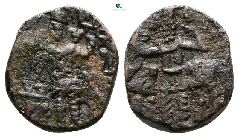 Kushano-Sasanian. Hormizd I AD 265-295. 
Bronze Æ

14 mm, 1,88 g



Good ...