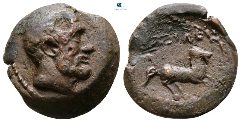 Bactria. Greco-Bactrian Kingdom. Euthydemos I 225-200 BC. 
Drachm Æ

20 mm, 6...
