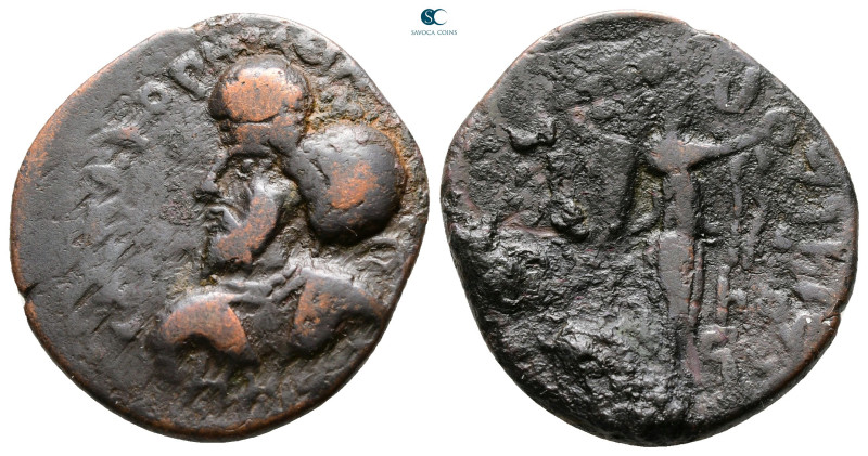 Indo-Parthians. Gondopharid Dynasty. Pakores AD 100. 
Tetradrachm Æ

26 mm, 7...