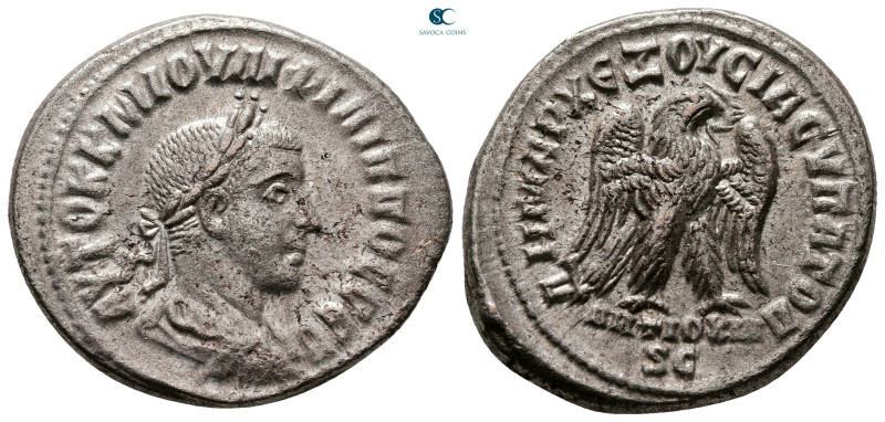 Seleucis and Pieria. Antioch. Philip II AD 247-249. 
Billon-Tetradrachm

29 m...