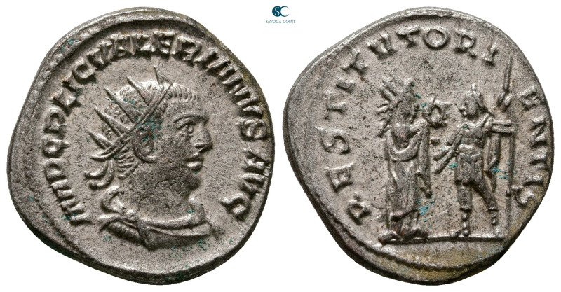 Valerian I AD 253-260. Antioch
Billon Antoninianus

22 mm, 4,61 g



Good...