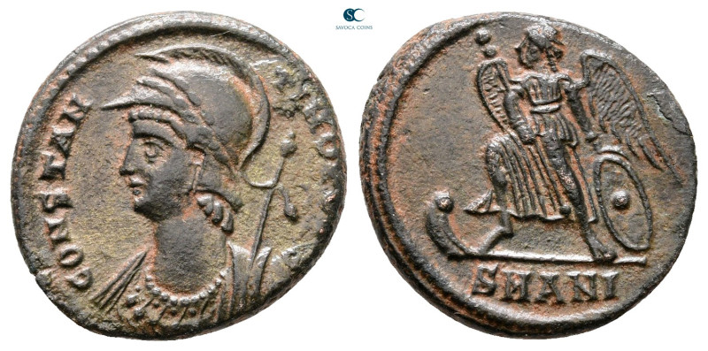 City Commemoratives AD 330-354. Antioch
Follis Æ

17 mm, 2,79 g



Good V...