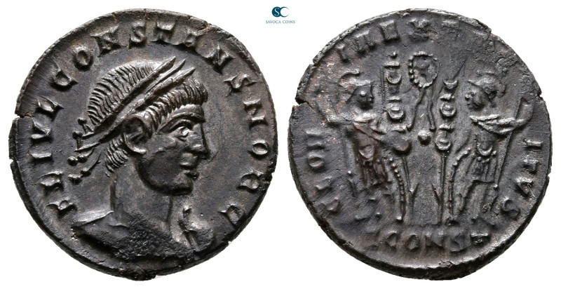 Constans, as Caesar AD 333-337. Constantinople
Follis Æ

17 mm, 2,43 g


...