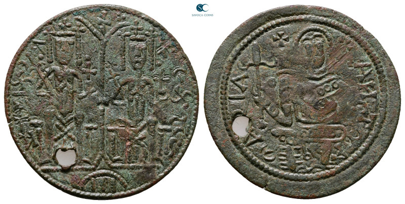 Hungary. Bela III AD 1172-1196. Flat flan, hole
Rézpénz AE

27 mm, 2,36 g

...