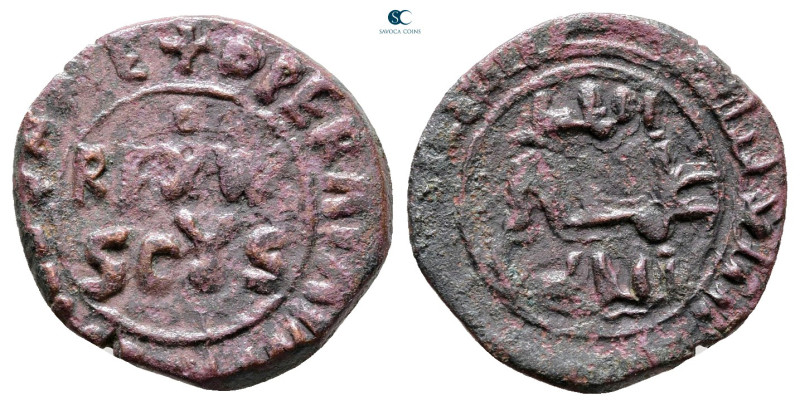 Italy. Messina. Guglielmo II il Buono (the Good) AD 1166-1189. 
Follaro Æ

17...