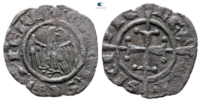 Italy. Messina. Corrado II AD 1254-1258. 
Denaro BI

16 mm, 0,59 g



Ver...