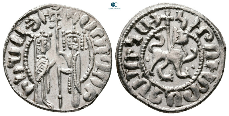 Cilician Armenia. Royal. Hetoum I, with Zabel AD 1226-1270. 
Tram AR

21 mm, ...