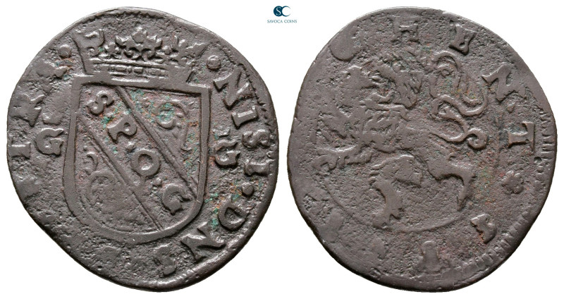 Spanish Netherlands. Revolt of Ghent AD 1577-1585.
6 Mites CU 1583

24 mm, 2,...