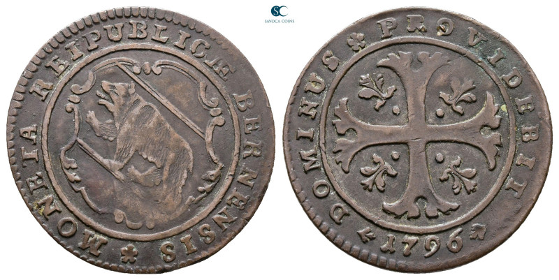 Switzerland. Bern. AD 1796.
1 Kreuzer BI

24 mm, 2,08 g



Very Fine