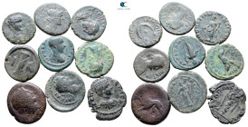 Lot of ca. 9 roman provincial bronze coins / SOLD AS SEEN, NO RETURN!Nearly Very Fine