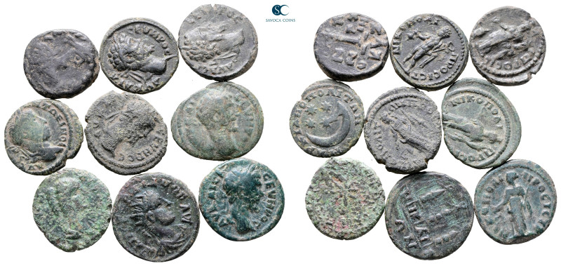 Lot of ca. 9 roman provincial bronze coins / SOLD AS SEEN, NO RETURN!

Very Fi...