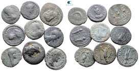 Lot of ca. 9 roman provincial bronze coins / SOLD AS SEEN, NO RETURN!Nearly Very Fine