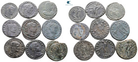 Lot of ca. 9 late roman bronze coins / SOLD AS SEEN, NO RETURN!Nearly Very Fine