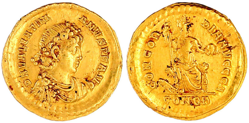 Kaiserzeit
Valentinianus II., 375-392
Solidus 388/392, Constantinopel, 1. Offi...