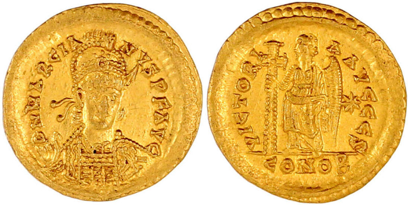 Kaiserzeit
Marcianus, 450-457
Solidus 450/457 Constantinopel, 6. Offizin. 4,46...