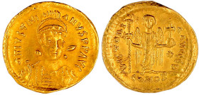 Kaiserreich
Justinian I., 527-565
Solidus 527/565, Constantinopel, 9. Offizin. 4,20 g. vorzüglich. Sear 137.