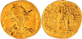 Kaiserreich
Constantin IV. Pogonatus, 668-680
Solidus 668/680, Constantinopel. 4,36 g. vorzüglich, Graffiti Exemplar Via Numismatik 9. e-live-Auktio...