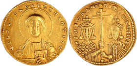 Kaiserreich
Constantin VII. und Romanus II., 945-959
Solidus 945/959. Beider Hüftbilder v.v./Christusbüste. 4,42 g. sehr schön/vorzüglich Exemplar V...