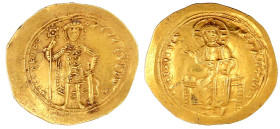 Kaiserreich
Isaak I. Comnenus, 1057-1059
Histamenon Nomisma 1057/1059, Constantinopel. Kaiser steht v.v./Christus thront v.v. 4,31 g. fast vorzüglic...