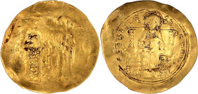 Kaiserreich
Johannes II. Comnenus 1118-1143
Hyperpyron 1118/1143. Kaiser steht neben Maria/Christus thront v.v. 4,26 g. sehr schön Exemplar Naumann ...