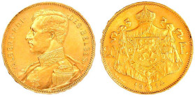 Belgien
Albert, 1909-1934
20 Francs 1914. Mit französischer Legende. 6,45 g. 900/1000. Pos. A. vorzüglich/Stempelglanz. Friedberg 423. Krause/Mishle...